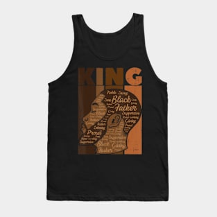 Black History King Father Melanin African American Dad Men Tank Top